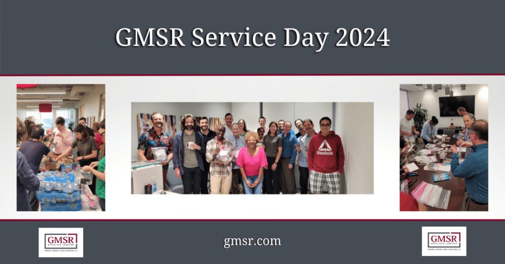GMSR Service Day 2024 GMSR Appellate Lawyers Los Angeles San